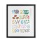 Stupell Industries Kid's Counting Animals Framed Print Under Glass, design by Carla Daly